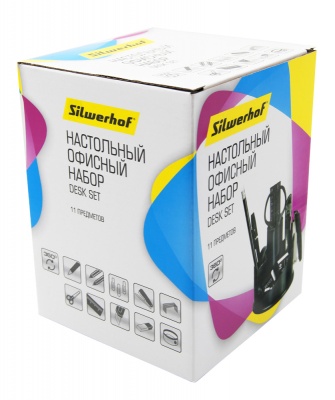 Настольный набор Silwerhof (12 предметов) пластик черный