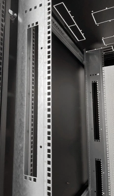 Шкаф серверный ЦМО (ШТК-М-42.8.10-88АА-9005) напольный 42U 800x1000мм пер.дв.перфор. 2 бок.пан. задн.дв.перфор. 1200кг черный 850мм 151кг 180град. 2048мм IP20