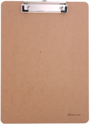 Папка клип-борд Deli E9226 A4 древесная плита бежевый