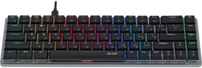 Клавиатура Acer OKW302 механическая серебристый USB Multimedia for gamer для ноутбука LED (ZL.KBDCC.01C) кабель 1.8м