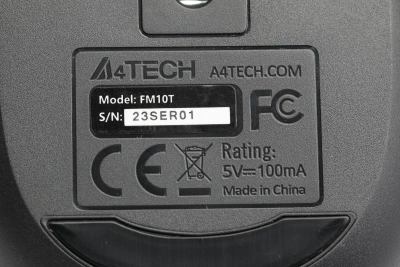 Мышь A4Tech Fstyler FM10T серый/черный оптическая 1600dpi USB для ноутбука 3but (FM10T GREY)