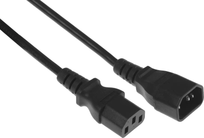 Шнур питания Lanmaster LAN-PP13/14-1.5-BK C13-С14 проводник.:3x0.75мм2 1.5м 250В 10А (упак.:1шт) черный