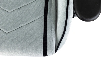 Кресло игровое Zombie Drift/F серо-голубой/черный крестов. пластик подст.для ног