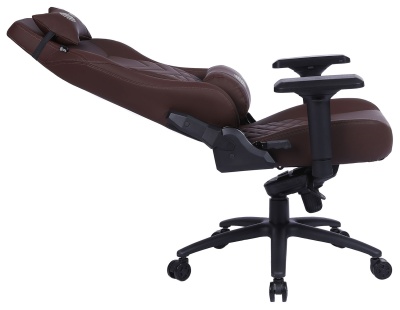 Кресло игровое Cactus CS-CHR-0112BR коричневый экокожа с подголов. крестов. сталь