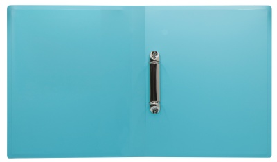 Папка на 2-х кольцах Бюрократ Пастель PAST0812/2RBLUE A4 пластик 0.5мм кор.27мм торц.карм с бум. встав голубой