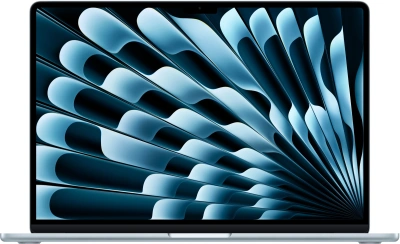 Ноутбук Apple MacBook Air A3241 M4 10 core 16Gb SSD256Gb/10 core GPU 15.3" Liquid Retina (2880x1864) macOS lt.blue WiFi BT Cam (MC7A4HN/A)