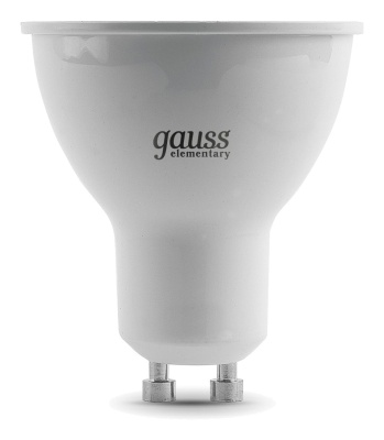 Лампа светодиодная Gauss Spotlight Elementary 9Вт цок.:GU10 спот 220B св.свеч.бел.теп. А67 (упак.:10шт) (13619)