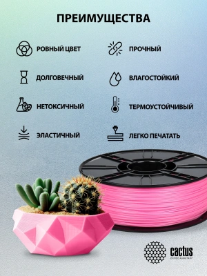 Пластик для принтера 3D Cactus CS-3D-ABS-1KG-L-MG ABS LUMINOUS d1.75мм 1кг 1цв.