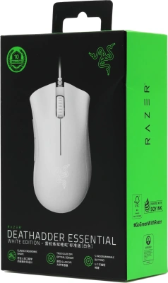 Мышь Razer DeathAdder Essential белый оптическая 6400dpi USB 5but (RZ01-03850200-R3C1)