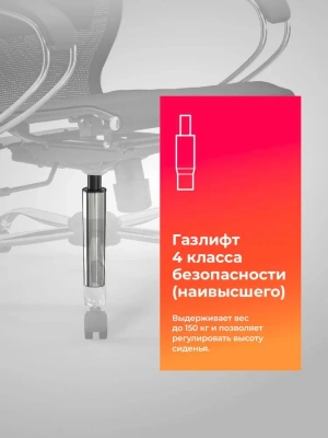 Кресло Метта ErgoLife Set 7 черный сиденье черный сетка с подголов. крестов. сталь хром