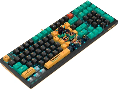 Клавиатура A4Tech AT98 Renegade черный/зеленый USB for gamer LED (AT98) кабель 1.8м