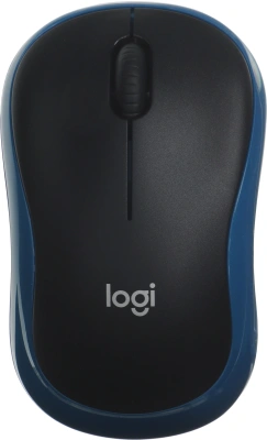 Мышь Logitech M185 черный/синий оптическая 1000dpi беспров. USB для ноутбука 2but (910-002632)