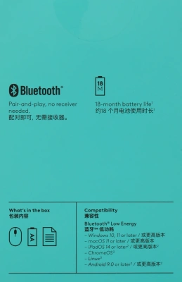 Мышь Logitech M240 Silent графитовый оптическая 4000dpi silent беспров. BT для ноутбука 2but (910-007078)