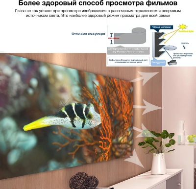 Экран на раме Cactus 100" 127x224см Alr Expert CS-PSALRE-224X127-MM магнитное крепление 16:9 настенный натяжной черный