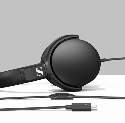Гарнитура накладные Sennheiser HD 400 U 1.4м черный проводные в ушной раковине (800126)