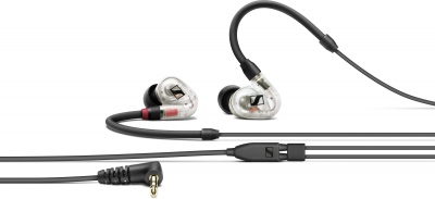 Наушники вкладыши Sennheiser IE 100 PRO 1.3м прозрачный/черный проводные в ушной раковине (508941)