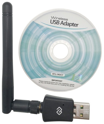Сетевой адаптер Wi-Fi Digma DWA-N300E N300 USB 2.0 (ант.внеш.съем) 1ант.