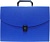 Портфель Бюрократ -BPP13BLUE 13 отдел. A4 пластик 0.7мм синий