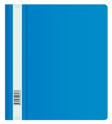 Папка-скоросшиватель Бюрократ Люкс -PSL20A5BLUE A5 прозрач.верх.лист пластик синий 0.14/0.18