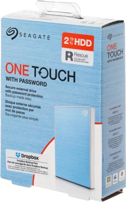 Жесткий диск Seagate USB3.0 2TB STKY2000402 One Touch 2.5" голубой
