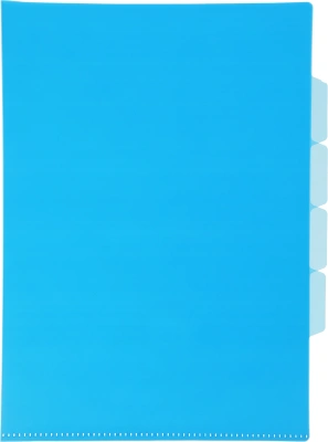 Папка-уголок Бюрократ -E356 3 уровн. A4 пластик 0.15мм ассорти