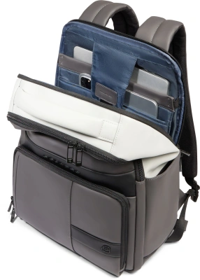 Рюкзак мужской Piquadro Wollem Rubber CA6238W129W/GRN серый/черный полиуретан