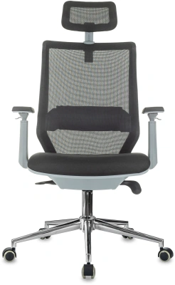 Кресло эргономичное Бюрократ MC-G612N-H черный Elastic-102 Neo Black сетка/ткань с подголов. крестов. металл хром