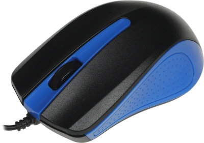 Мышь Оклик 225M черный/синий оптическая 1200dpi USB 3but (288233)