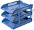 Лоток горизонтальный Deli E9213 BLUE сборный для бумаг 325x241x155мм синий пластик (упак.:3шт) пластиковый пакет
