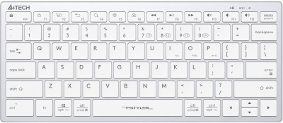 Клавиатура A4Tech FBX51C белый USB беспроводная BT/Radio slim Multimedia (FBX51C WHITE)