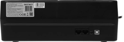 Источник бесперебойного питания Smartwatt Safe Pro LCD 480Вт 800ВА черный