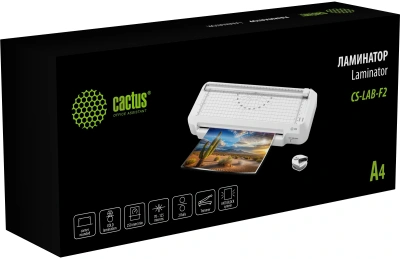 Ламинатор Cactus CS-LAB-F2 белый A4 (70-125мкм) 25см/мин (2вал.) хол.лам. лам.фото