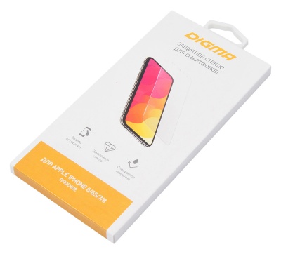 Защитное стекло для экрана Digma для Apple iPhone 6/6S/7/8 прозрачная 1шт. (DGG1AP876A)