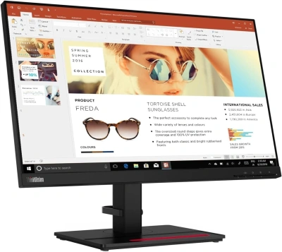 Монитор Lenovo 23.8" ThinkVision P24h-2L черный IPS 6ms 16:9 HDMI M/M матовая HAS Piv 300cd 178гр/178гр 2560x1440 60Hz DP 2K USB 6.39кг