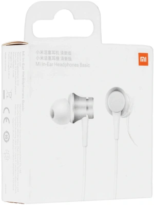 Гарнитура внутриканальные Xiaomi In-Ear 1.25м белый проводные в ушной раковине (ZBW4355TY)