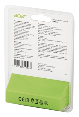 Мышь Acer OMR130 черный оптическая 1200dpi беспров. USB 3but (ZL.MCEEE.00F)