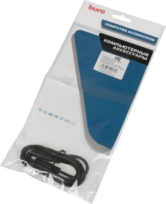 Кабель-удлинитель аудио Buro BAAC003-1 Jack 3.5 (m)/Jack 3.5 (f) 1м. черный