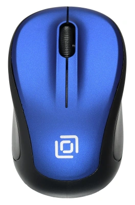 Мышь Оклик 665MW черный/синий оптическая 1600dpi беспров. USB для ноутбука 3but (1025132)