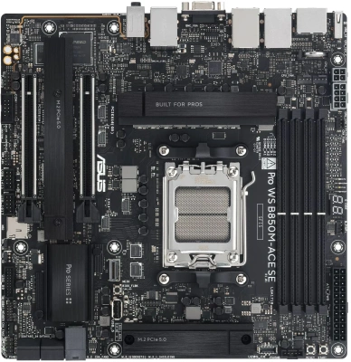 Материнская плата Asus PRO WS B850M-ACE SE Socket AM5 AMD B850 mATX AC`97 8ch(7.1) 1x10G/1х2,5G/1xGigabit RAID+VGA+HDMI+DP