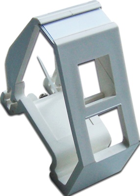 Рамка Lanmaster LAN-DRF-1OK-WH наклонная 1xKeystone белый