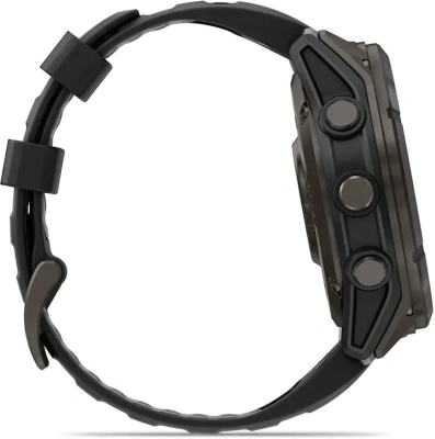 Смарт-часы Garmin Fenix 8 Pro 51мм 1.4" MicroLED корп.угольно-серый рем.черный разм.брасл.:127-225мм (010-03380-01)