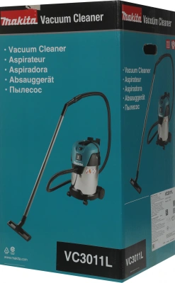 Строительный пылесос Makita VC3011L (уборка: сухая/влажная/сбор воды) зеленый