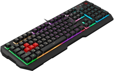 Клавиатура A4Tech B140N черный USB for gamer LED (подставка для запястий) кабель 1.8м
