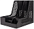 Лоток вертикальный Deli E9847 BLACK 3отд. сборный для бумаг 253x320x275мм черный пластик пластиковый пакет