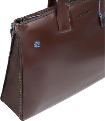Деловая сумка Piquadro Blue Square CA4021B2/MO с отделением для ноутбука 15.6" коричневая натур.кожа