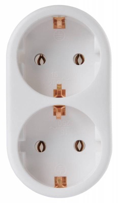 Сетевой разветвитель Buro BU-PS2G-W (2 розетки) белый (пакет ПЭ)