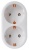 Сетевой разветвитель Buro BU-PS2G-W (2 розетки) белый (пакет ПЭ)