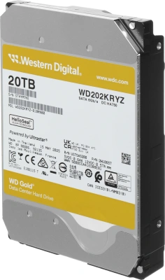 Жесткий диск WD SATA-III 20TB WD202KRYZ Server Gold 512E (7200rpm) 512Mb 3.5"