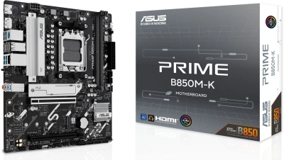Материнская плата Asus PRIME B850M-K Socket AM5 AMD B850 2xDDR5 mATX AC`97 8ch(7.1) 2.5Gg RAID+HDMI+DP