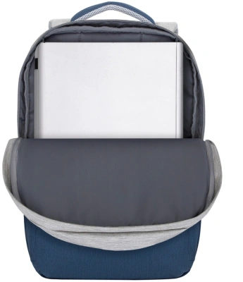 Рюкзак для ноутбука 17.3" Riva 7567 серый/темно-синий полиэстер (7567 GREY/DARK BLUE)